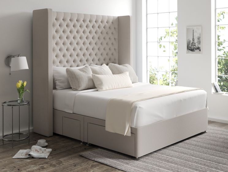 Emma Classic 4Drw Continental Double Arran Natural Headboard & Base