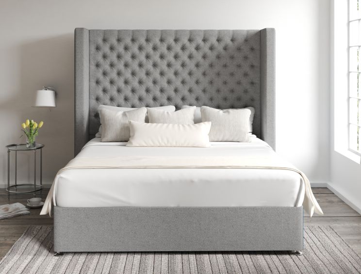 Emma Classic 4Drw Continental Double Arran Pebble Headboard & Base