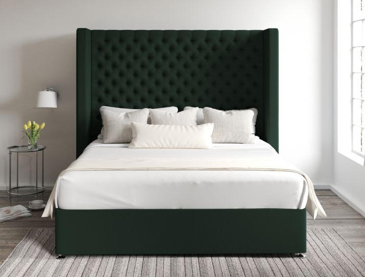 Emma Classic 4 Drw Continental Gatsby Forest Headboard and Base Only