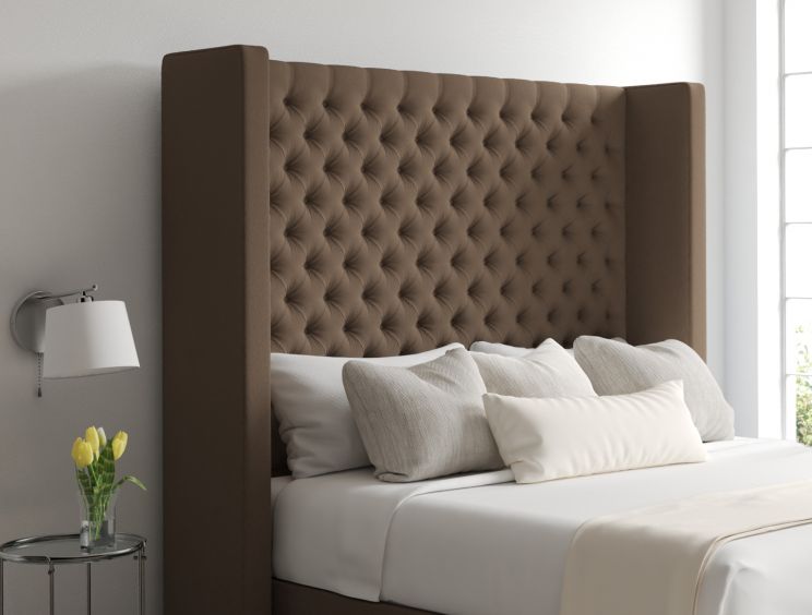 Emma Classic 4 Drw Continental Gatsby Taupe Headboard and Base Only