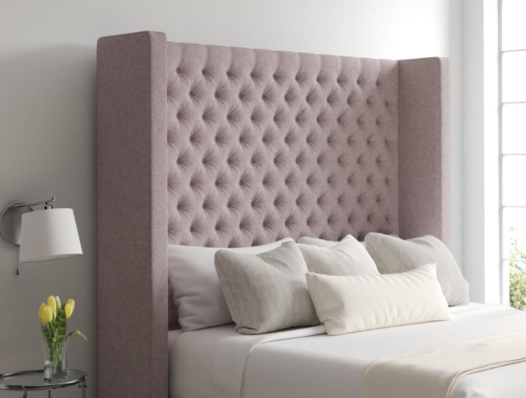 Emma Classic 4Drw Continental King Size Gouache Raspberry Headboard & Base