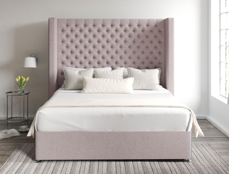 Emma Classic 4Drw Continental Super King Size Gouache Raspberry Headboard & Base
