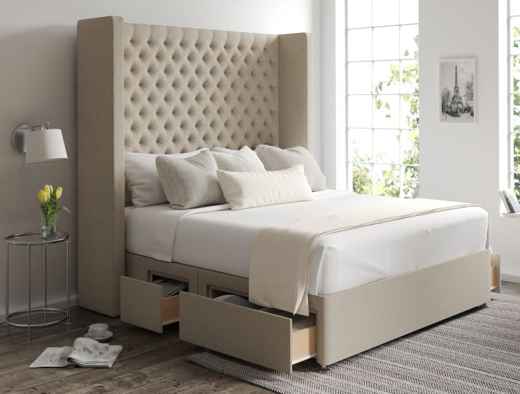 Emma Classic 4Drw Continental Double Trebla Stone Headboard & Base