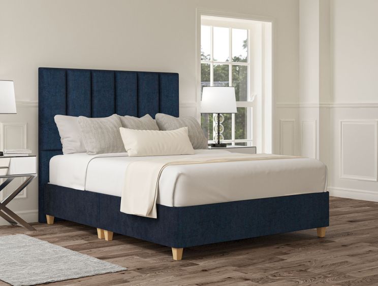 Empire Heritage Royal Upholstered King Size Floor Standing Headboard and Shallow Base On Legs