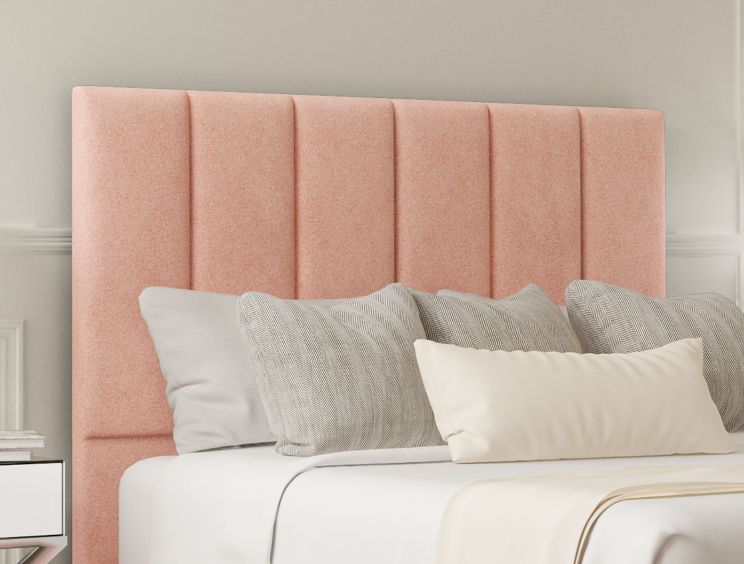 Empire Arlington Candyfloss Upholstered Super King Size Floor Standing Headboard and Shallow Base On Legs
