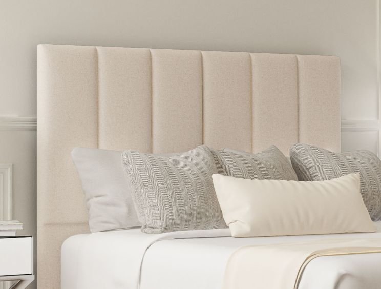 Empire Carina Parchment Upholstered Single Headboard and Non-Storage Base