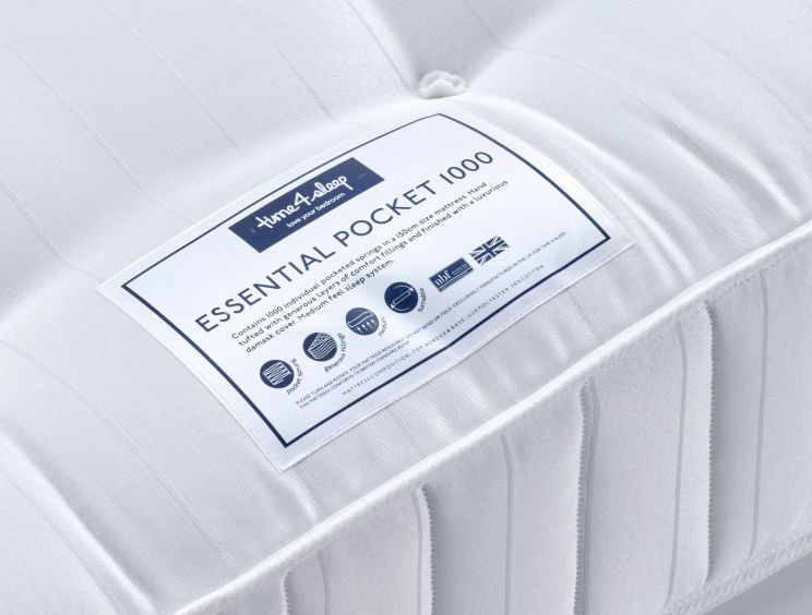 Sleep Sanctuary Essentials 1000 Pocket - King Size Mattress Only