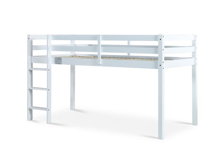 Essentials White Wooden Single Mid Sleeper Bed Frame