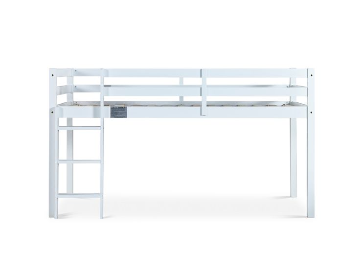 Essentials White Wooden Single Mid Sleeper Bed Frame