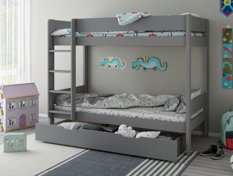 Estella Grey Bunk Bed With Drawers