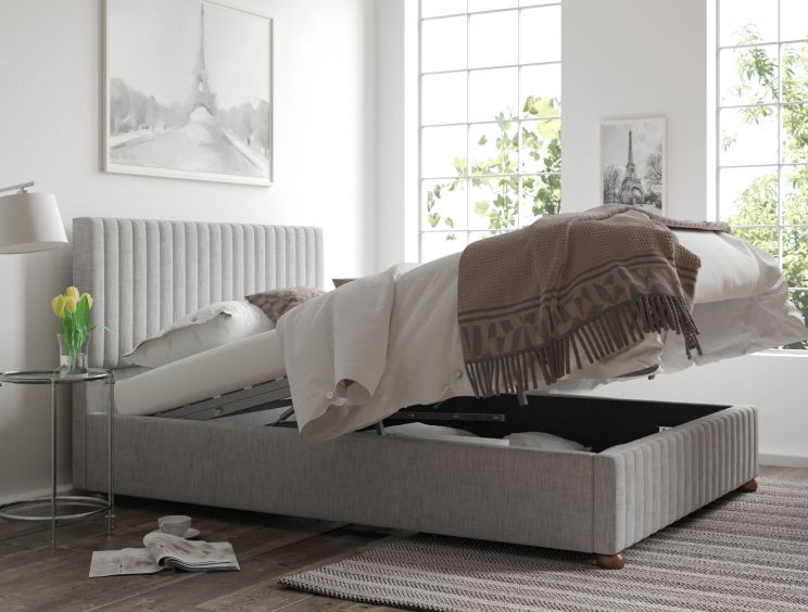 Naples Ottoman Pastel Cotton Storm Bed Frame Only