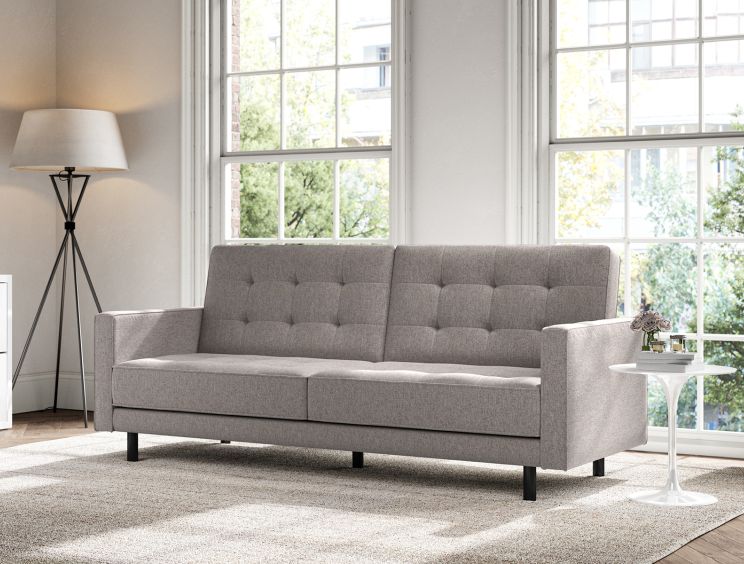 Florence Pocket Rest Linear Grey Sofa Bed