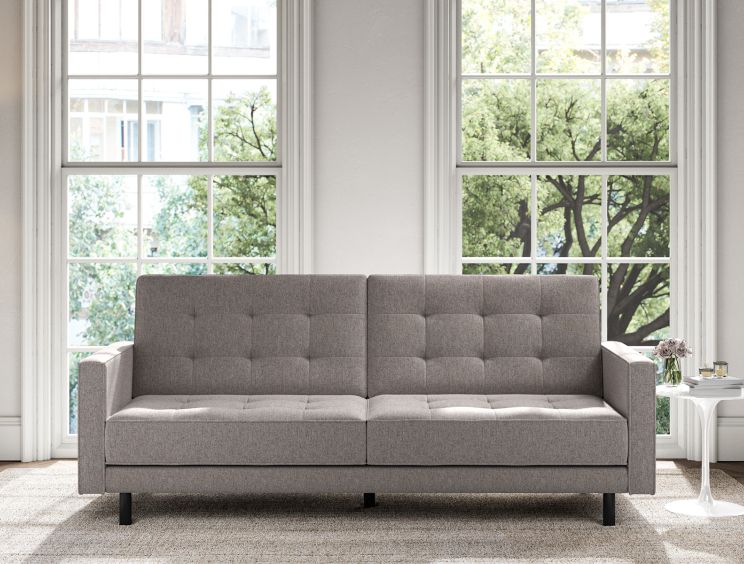 Florence Pocket Rest Linear Grey Sofa Bed