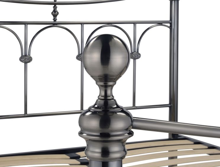 Elizabeth Antique Nickel Double Bed Frame