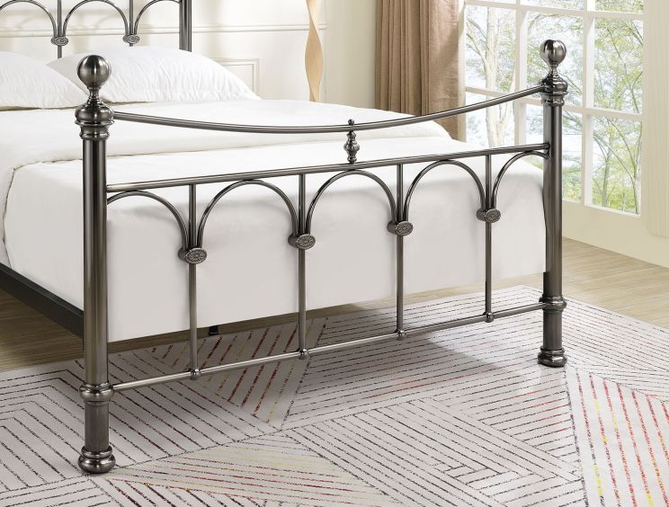 Elizabeth Antique Nickel Double Bed Frame