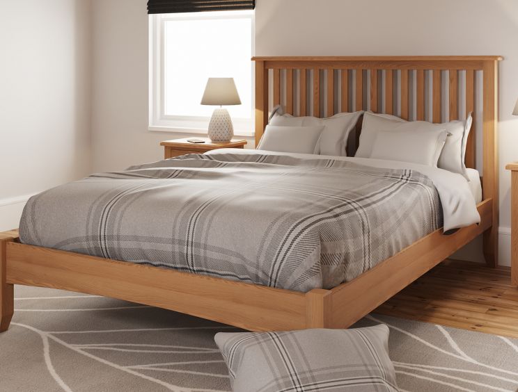 Gainsborough Light Oak Wooden Bed Frame - King Size Bed Frame Only