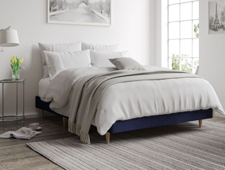 Classic Shallow Upholstered Hugo Royal King Size Base Only