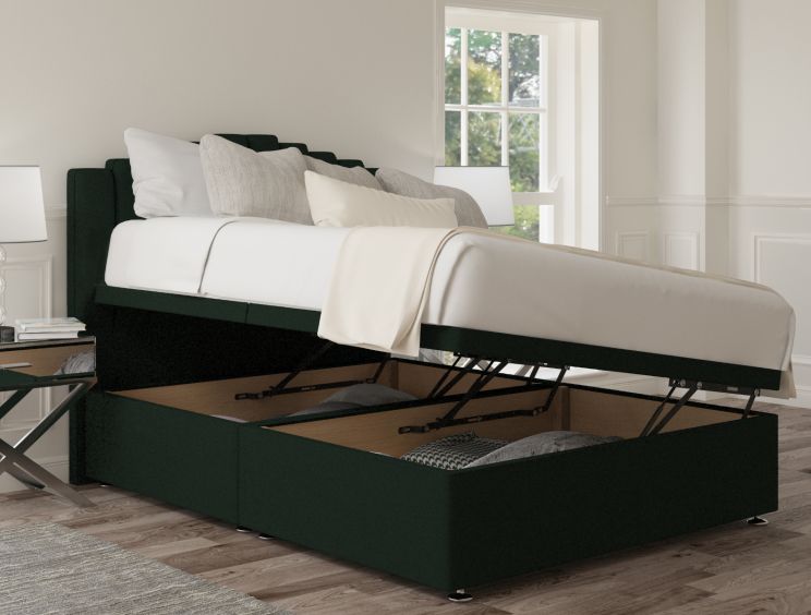 Quinn Ottoman Gatsby Forest Headboard and Base Only