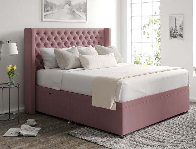 Bella Ottoman Gatsby Rose Headboard and Base Only