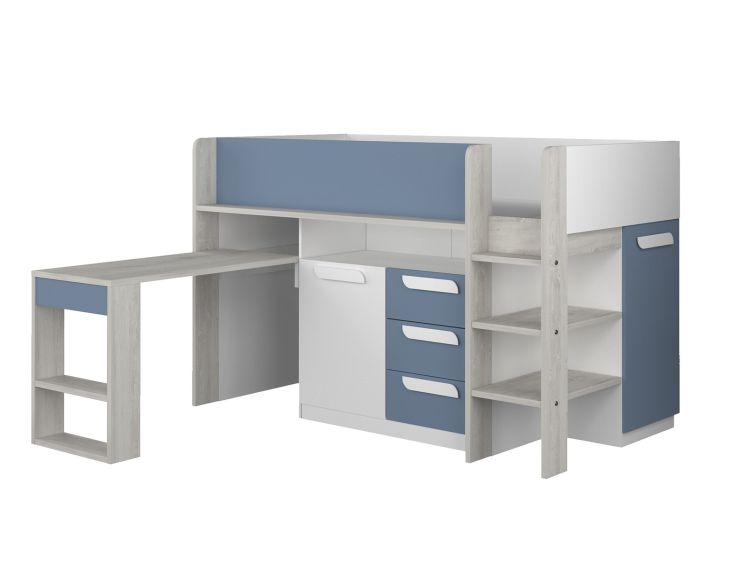 Girona Blue Mid Sleeper Bed Frame