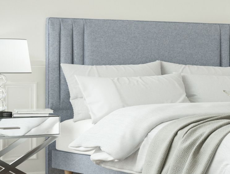 Faith Gouache Eau De Nil Double Classic Shallow Base and Headboard