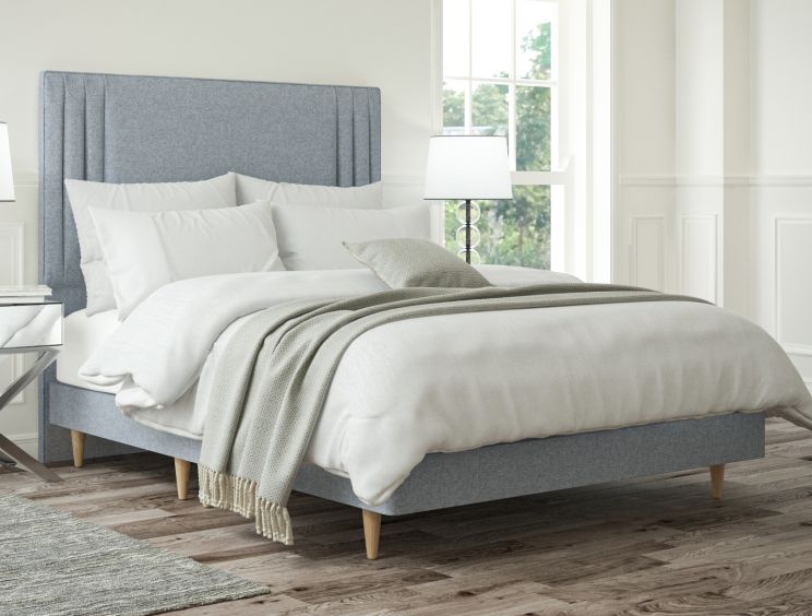 Faith Gouache Eau De Nil King Size Classic Shallow Base and Headboard