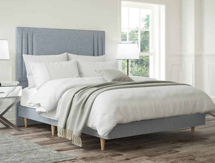 Faith Gouache Eau De Nil Double Classic Shallow Base and Headboard