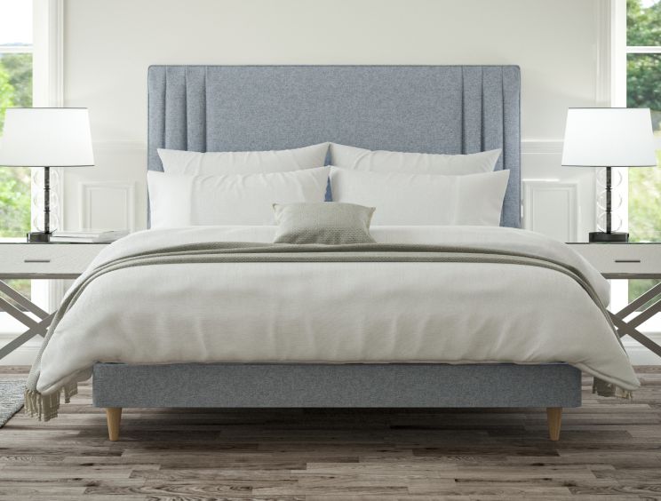 Faith Gouache Eau De Nil Double Classic Shallow Base and Headboard