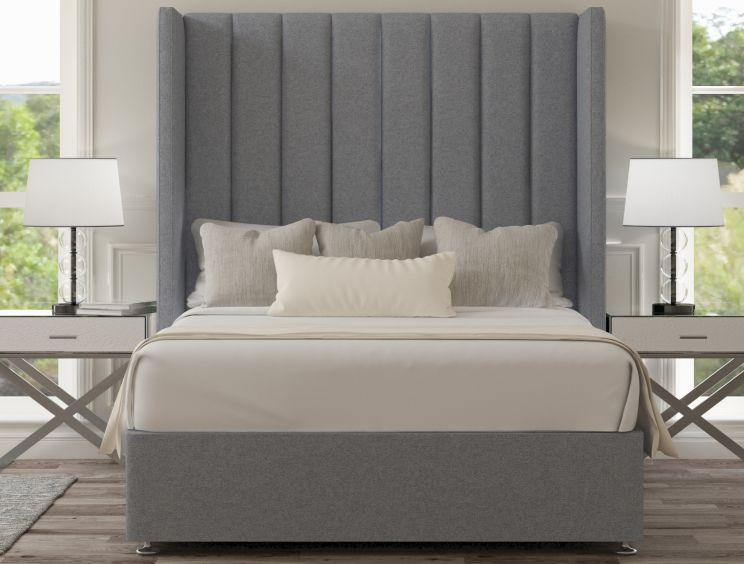 Lola Classic Non Storage Gouache Eau De Nil King Size Base and Headboard