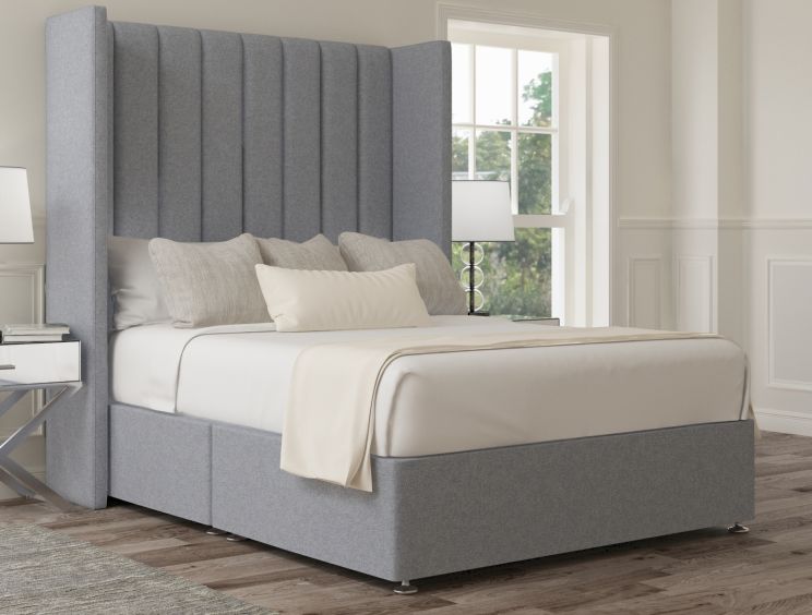 Lola Classic Non Storage Gouache Eau De Nil Double Base and Headboard