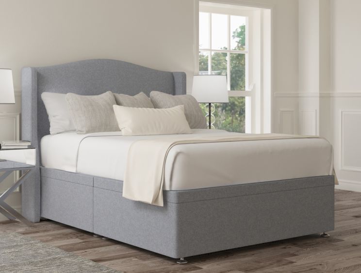 Mabel Ottoman Super King Size Gouache Eau De Nil Headboard & Base