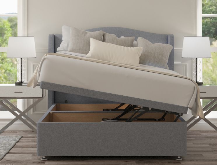 Mabel Ottoman Super King Size Gouache Eau De Nil Headboard & Base