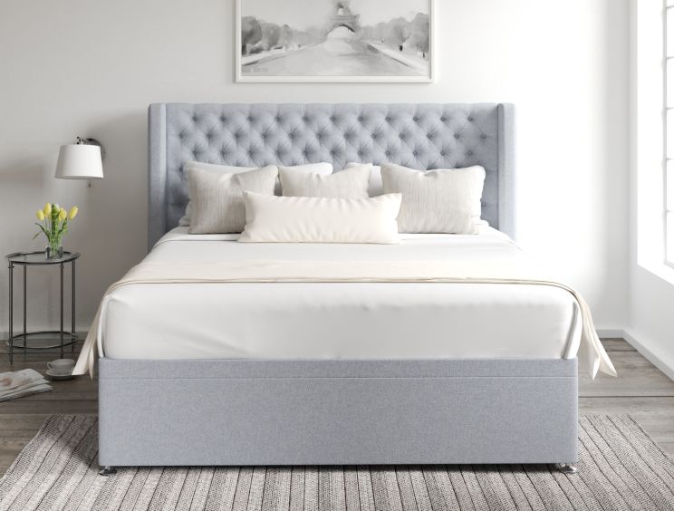 Bella Ottoman Double Gouache Eau De Nil Headboard & Base
