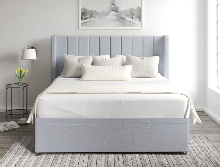 Aurelia Ottoman Double Gouache Eau De Nil Headboard & Base