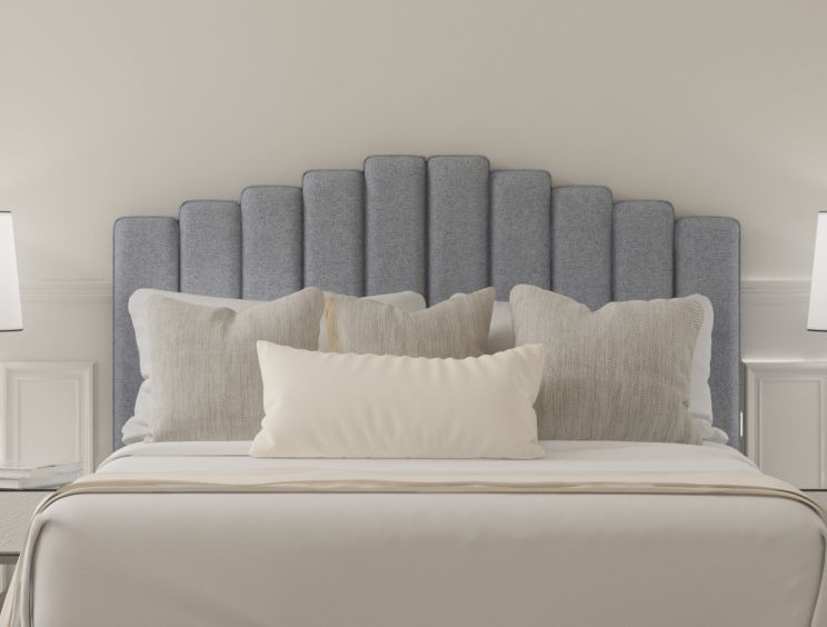 Quinn Gouache Eau De Nil Upholstered Strutted Double Size Headboard Only