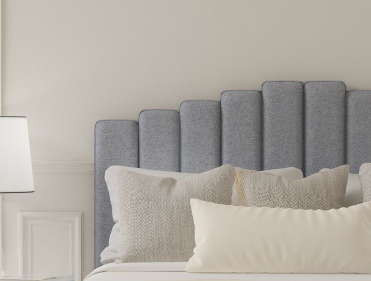 Quinn Gouache Eau De Nil Upholstered Strutted Double Size Headboard Only