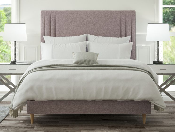 Faith Gouache Raspberry Super King Size Classic Shallow Base and Headboard