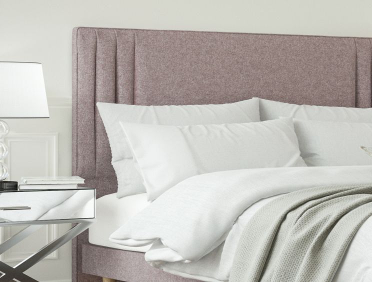 Faith Gouache Raspberry Double Classic Shallow Base and Headboard