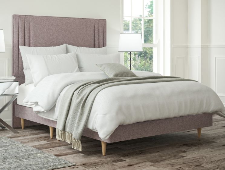 Faith Gouache Raspberry King Size Classic Shallow Base and Headboard