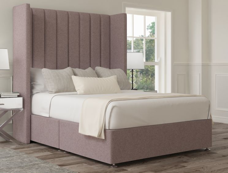 Lola Classic Non Storage Gouache Raspberry King Size Base and Headboard