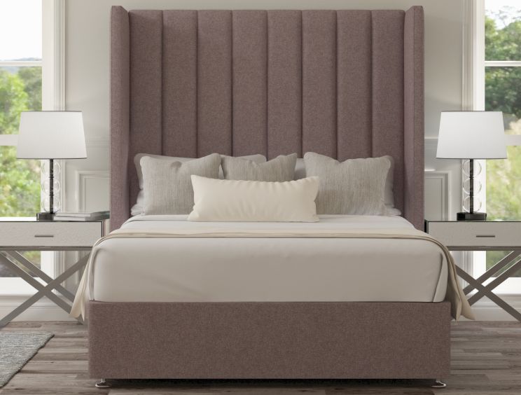 Lola Classic Non Storage Gouache Raspberry King Size Base and Headboard