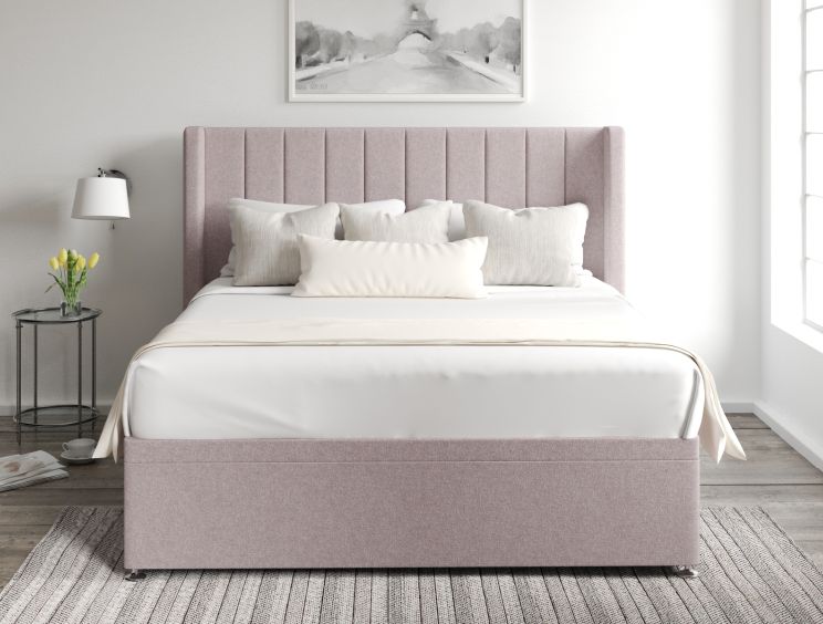 Aurelia Ottoman Double Gouache Raspberry Headboard & Base