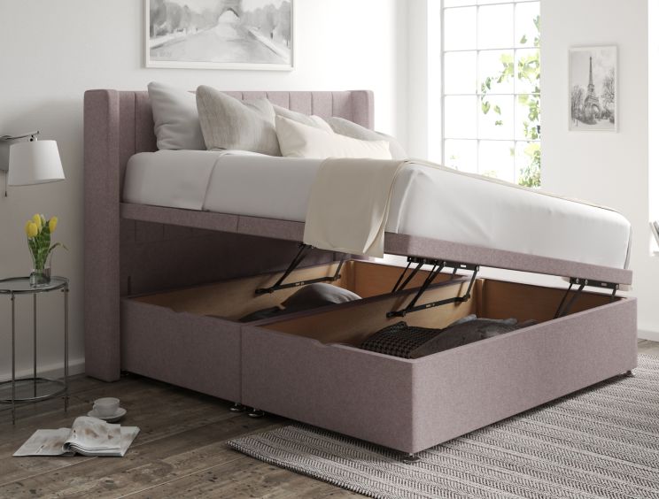 Aurelia Ottoman Super King Size Gouache Raspberry Headboard & Base