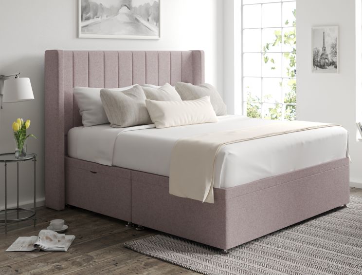 Aurelia Ottoman Super King Size Gouache Raspberry Headboard & Base