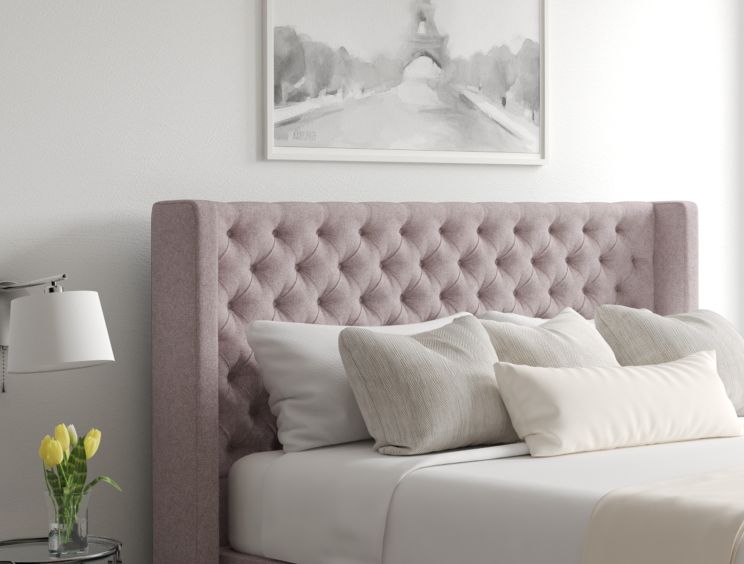 Bella Ottoman Super King Size Gouache Raspberry Headboard & Base