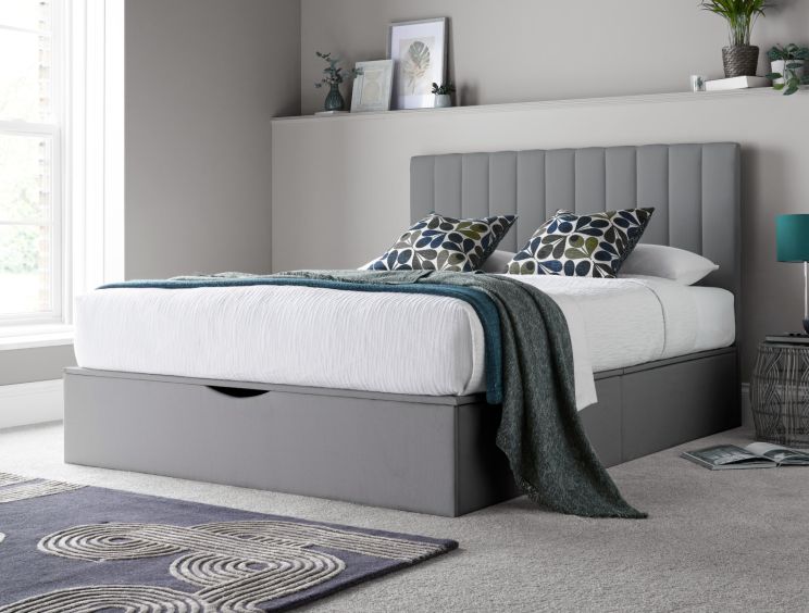 Light grey clearance storage bed