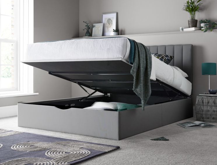 Light gray 2025 queen bed frame