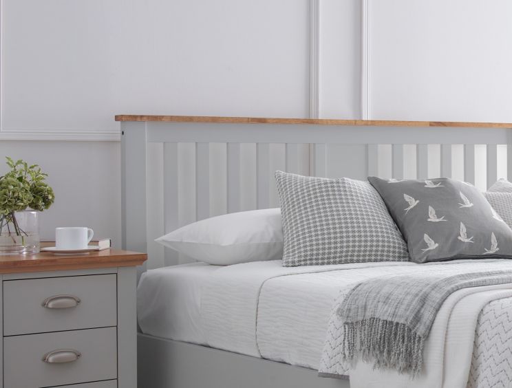 Verona white ottoman bed best sale frame