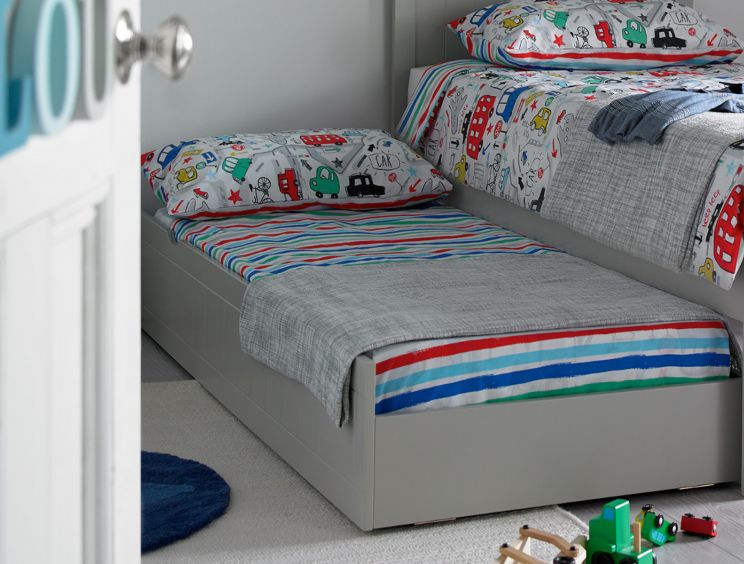 Liv & Lou Grey Compact Single Guest Sleepover UnderBed