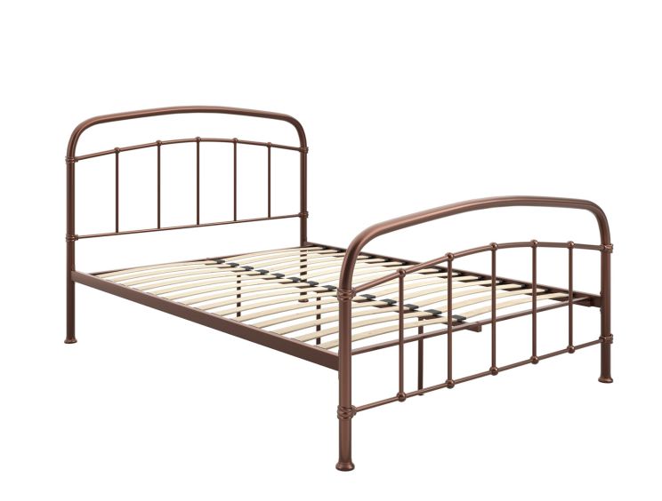Bantham Copper Single Metal Bed Frame Only